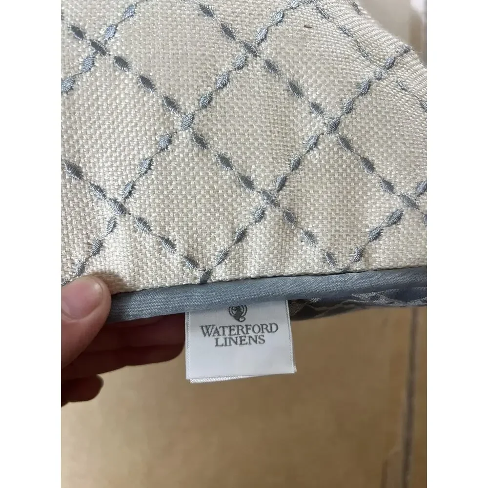 Waterford Linens Cushion Gray 40 X 40 Cm Traditional Geometric Polyester Blend